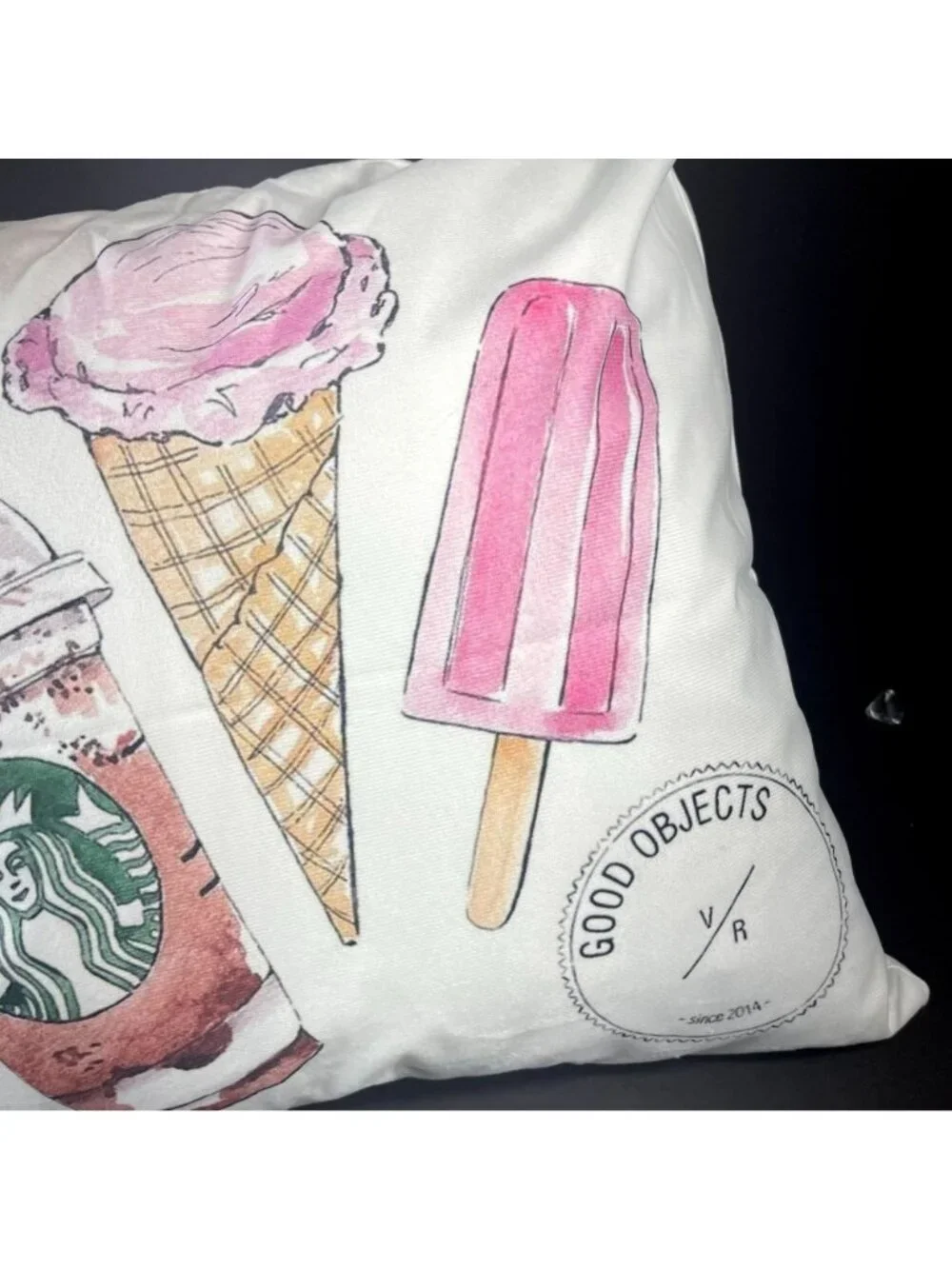 Ice Cream Throw Pillowcase Coffee Decor Sham Pillow Cushion Cover Popsicle